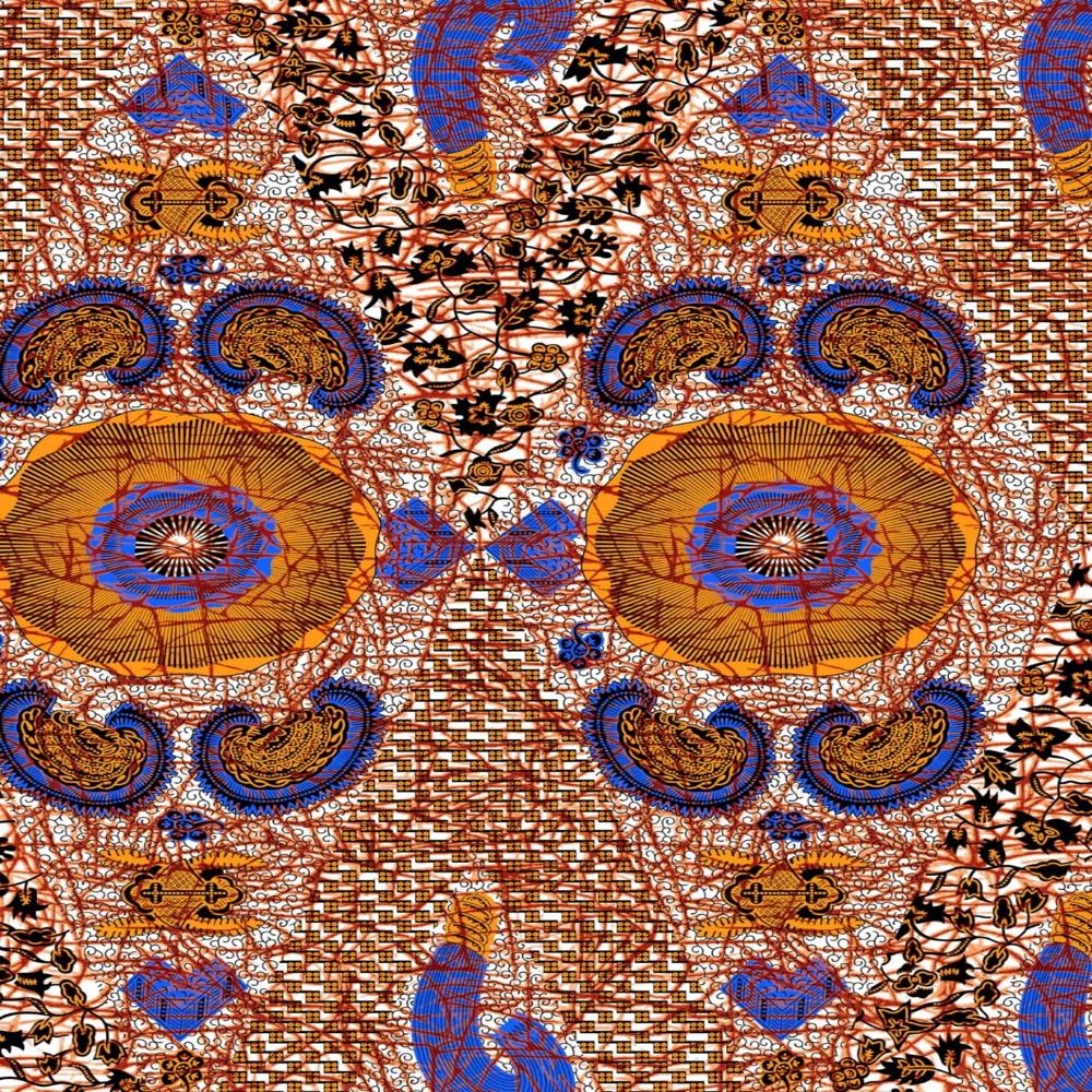 Bold & Colorful 100% Cotton Wax Print Fabric 45 Width