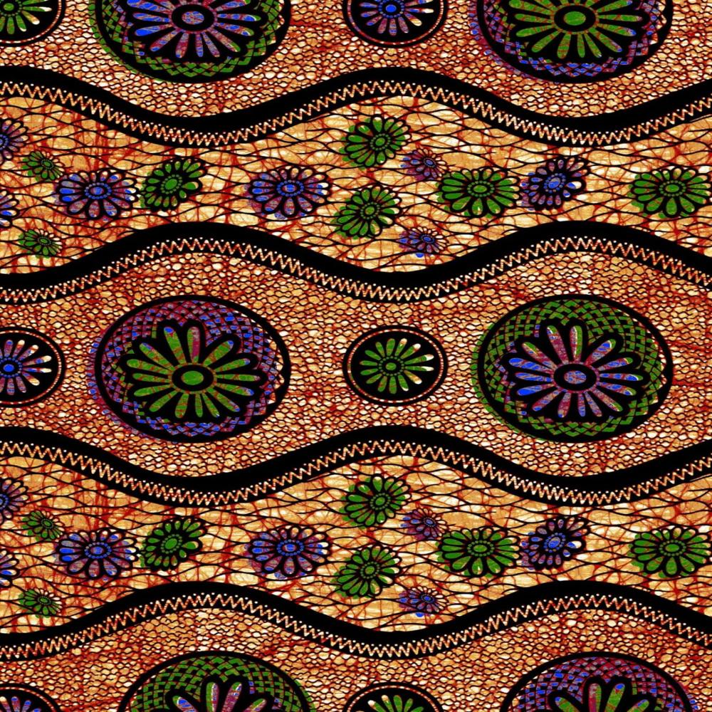 Bold & Colorful 100% Cotton Wax Print Fabric 45 Width - Application: Apparel