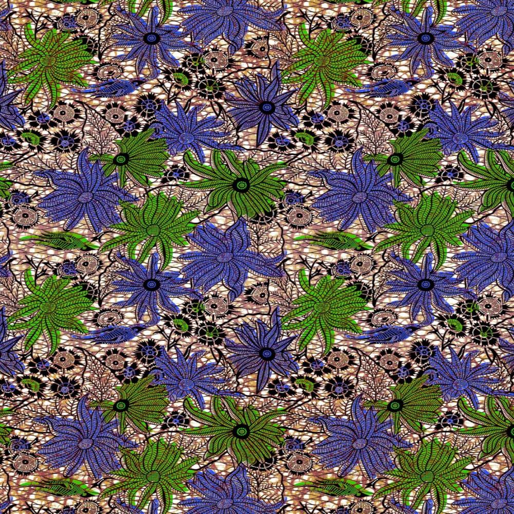 Bold & Colorful 100% Cotton Wax Print Fabric 45 Width - Application: Apparel