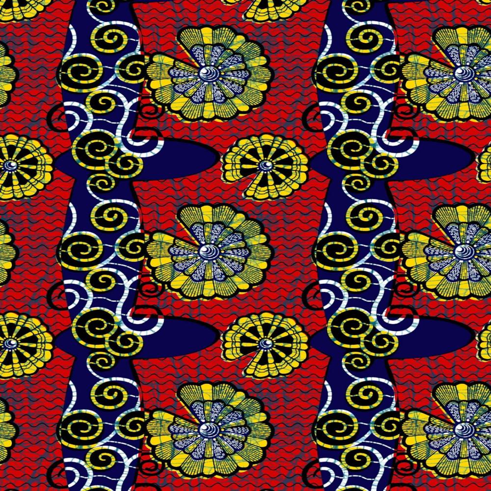 Bold & Colorful 100% Cotton Wax Print Fabric 45 Width - Application: Apparel