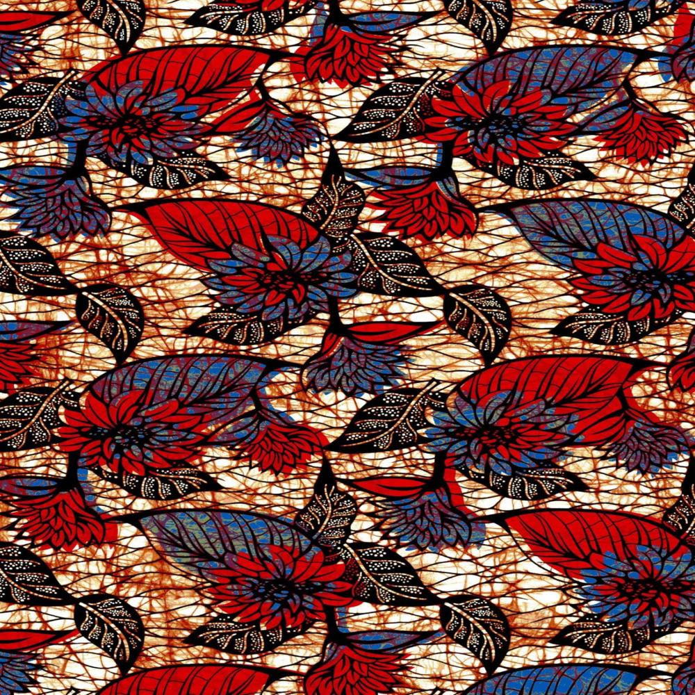 Bold & Colorful 100% Cotton Wax Print Fabric 45 Width