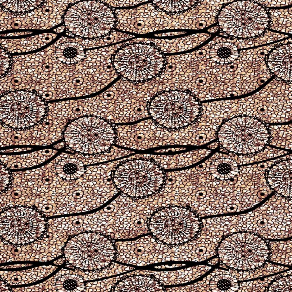 Authentic African Wax Print Fabric Pure Cotton 45 Width - Color: Multicolor