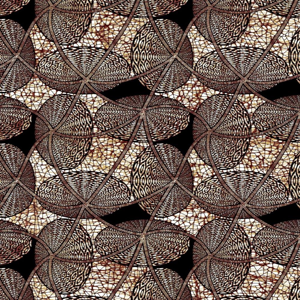 Authentic African Wax Print Fabric Pure Cotton 45 Width - Color: Multicolor