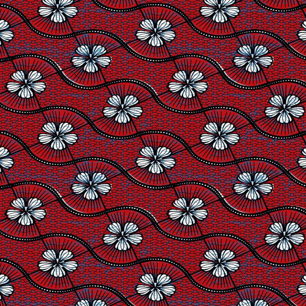 Premium 45 Width Wax Print Cotton Fabric - Color: Multicolour