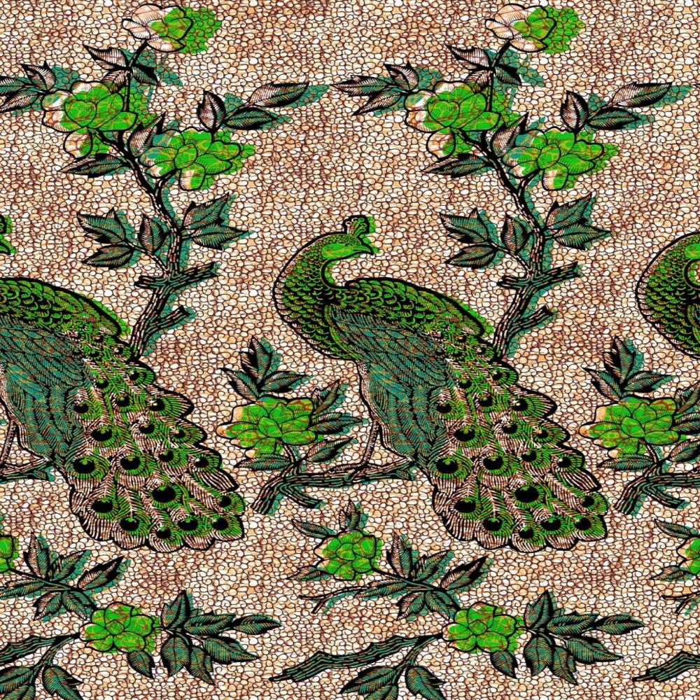 Premium 45 Width Wax Print Cotton Fabric - Color: Multicolour