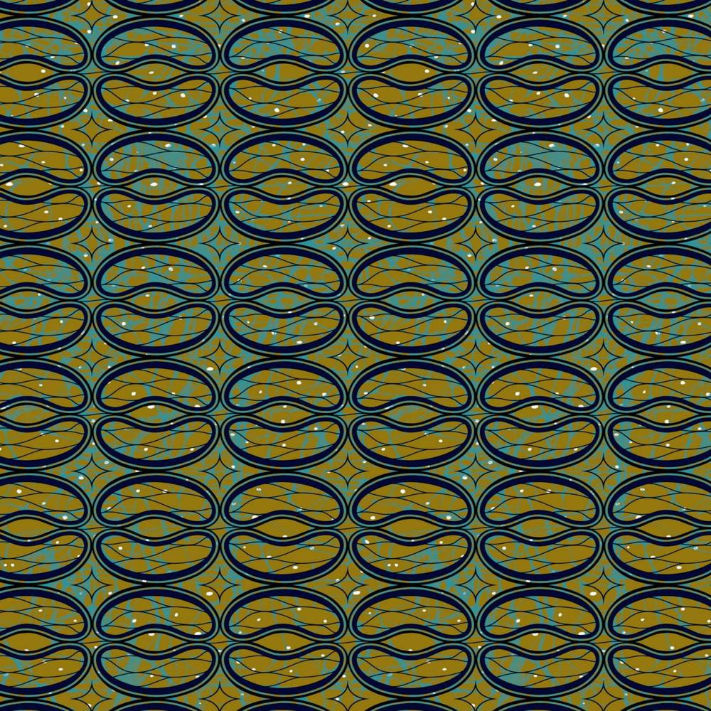 Premium 45 Width Wax Print Cotton Fabric - Color: Multicolour