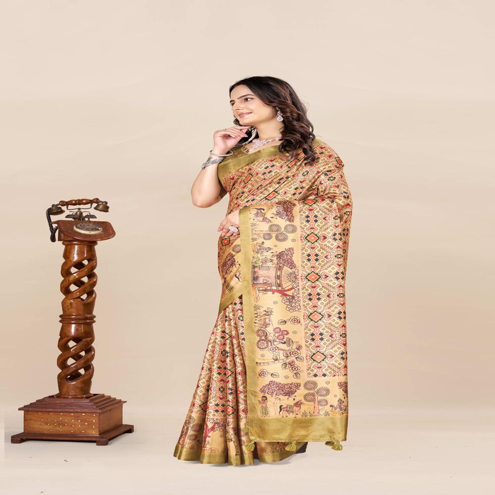 Ethnic Motifs Printed Patola Saree