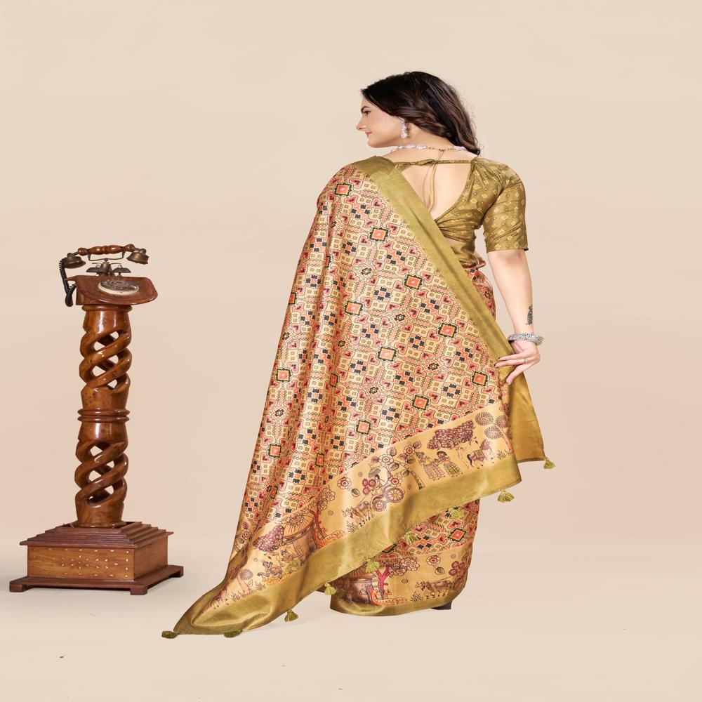 Ethnic Motifs Printed Patola Saree