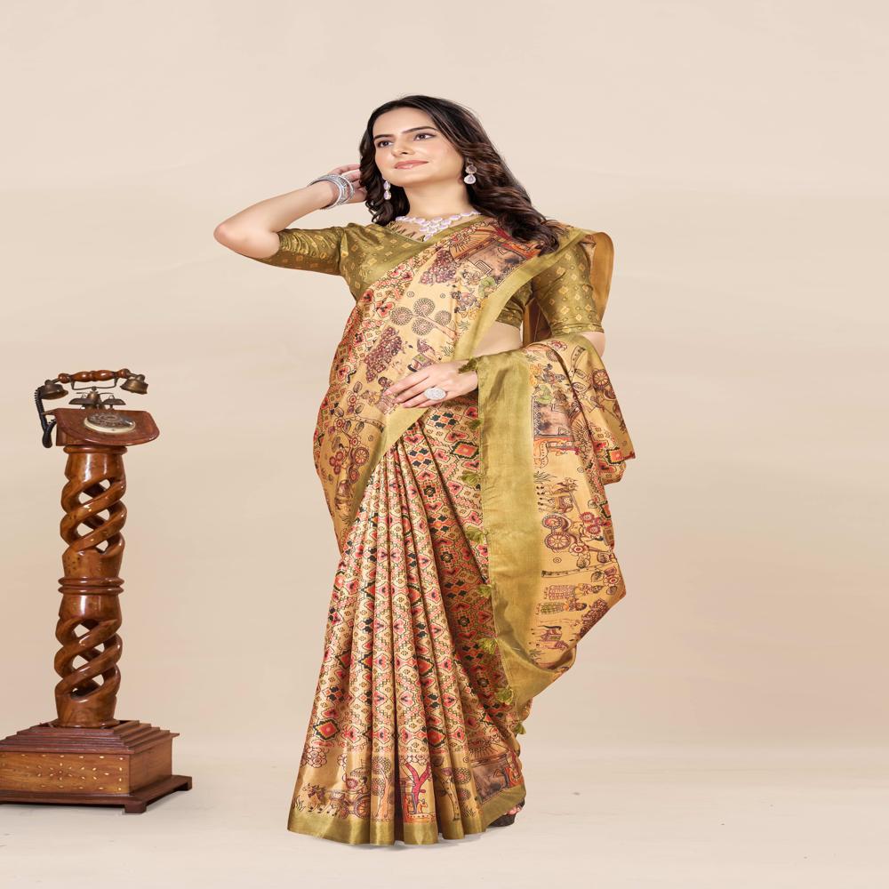 Ethnic Motifs Printed Patola Saree