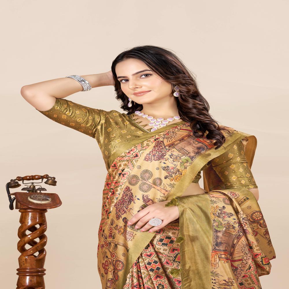 Ethnic Motifs Printed Patola Saree