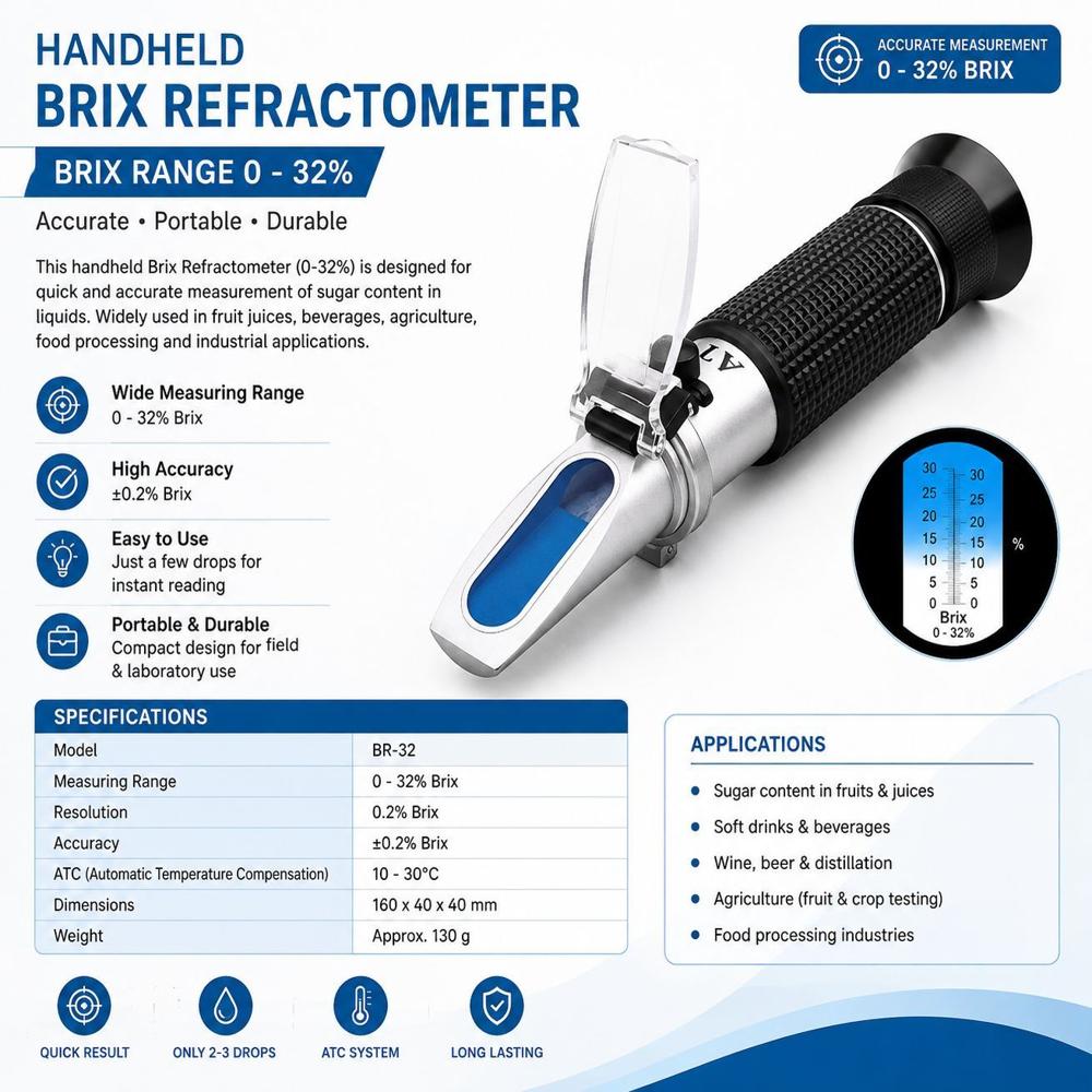 Oil & Sugar Refractometer - Application: Laboratory