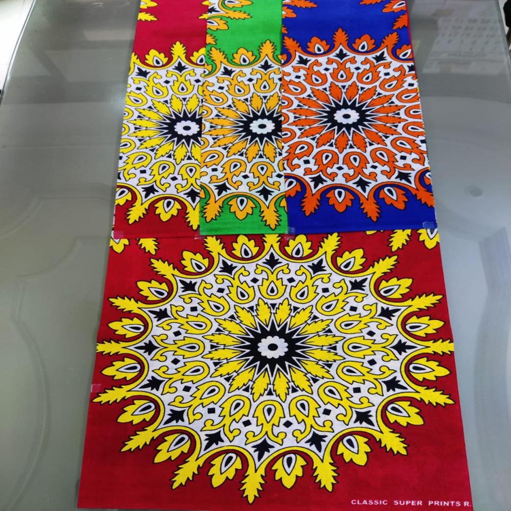 Traditional Khanga Wax Print Fabric 45 Width African Style - Color: All Color