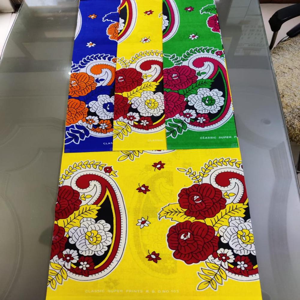 Traditional Khanga Wax Print Fabric 45 Width African Style