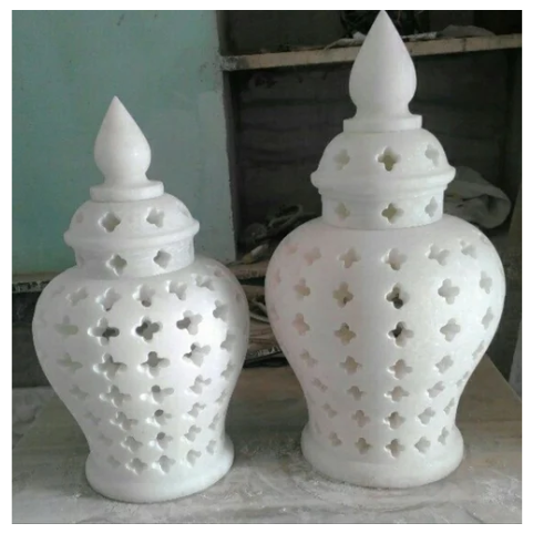 Decorative Marble Lamp - Color: White