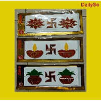 Acralic Pooja Plate - Color: Golden