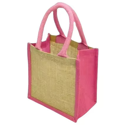 Eco Friendly Handbag Jute Grocery Tote Bags Reusable Burlap Jute Bag