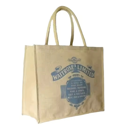 100 Export Quality Recycle Jute Shopping Bag with PVC Lining National Style