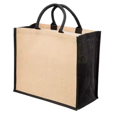 Wholesale Customized OEM Printing Heavy Hold Support Jute Tote Bag
