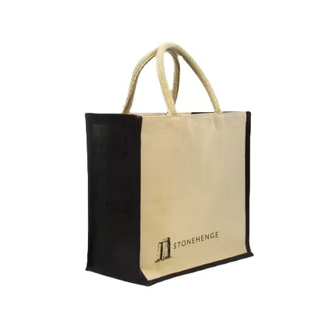 Wholesale Eco-Friendly Jute Tote Bags Custom Logo Reusable Grocery Gift