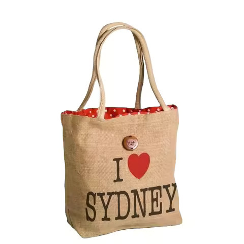 Wholesale Cheap Plain Burlap Jute Beach Tote Bag for Women Stylish Floral Letter