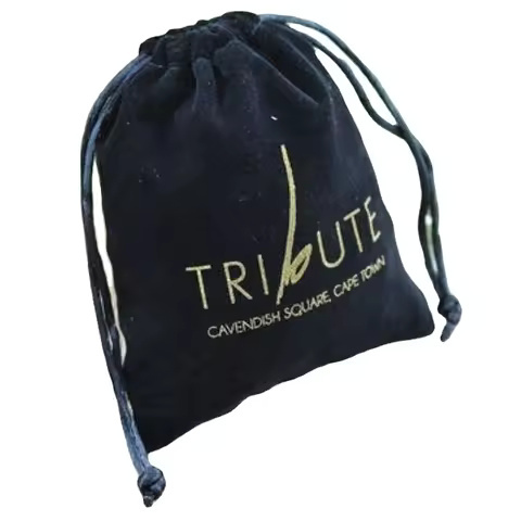 Eco-Friendly Reusable Organic Cotton Drawstring Pouch Bag Velvet Muslin Printed - Color: Multiple Options Available