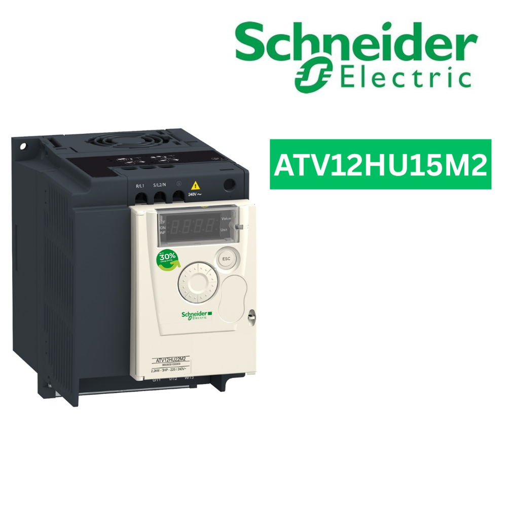 Atv12Hu15M2-Variable Speed Drive, Altivar 12, 1.5Kw, 2Hp, 200 To 240V, 1 Phase, With Heat Sink - Application: Simple Machine