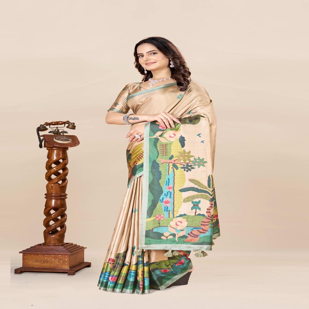 Story Art Motif Saree