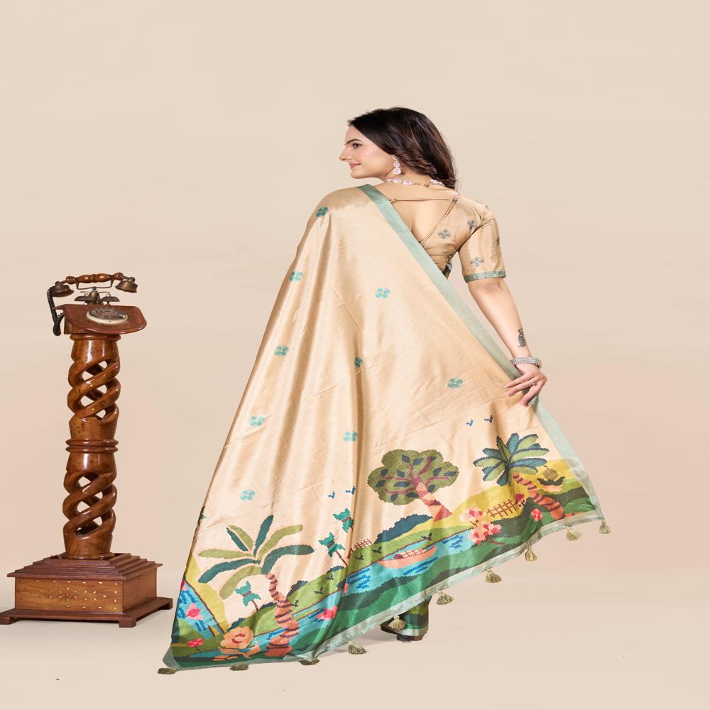 Story Art Motif Saree