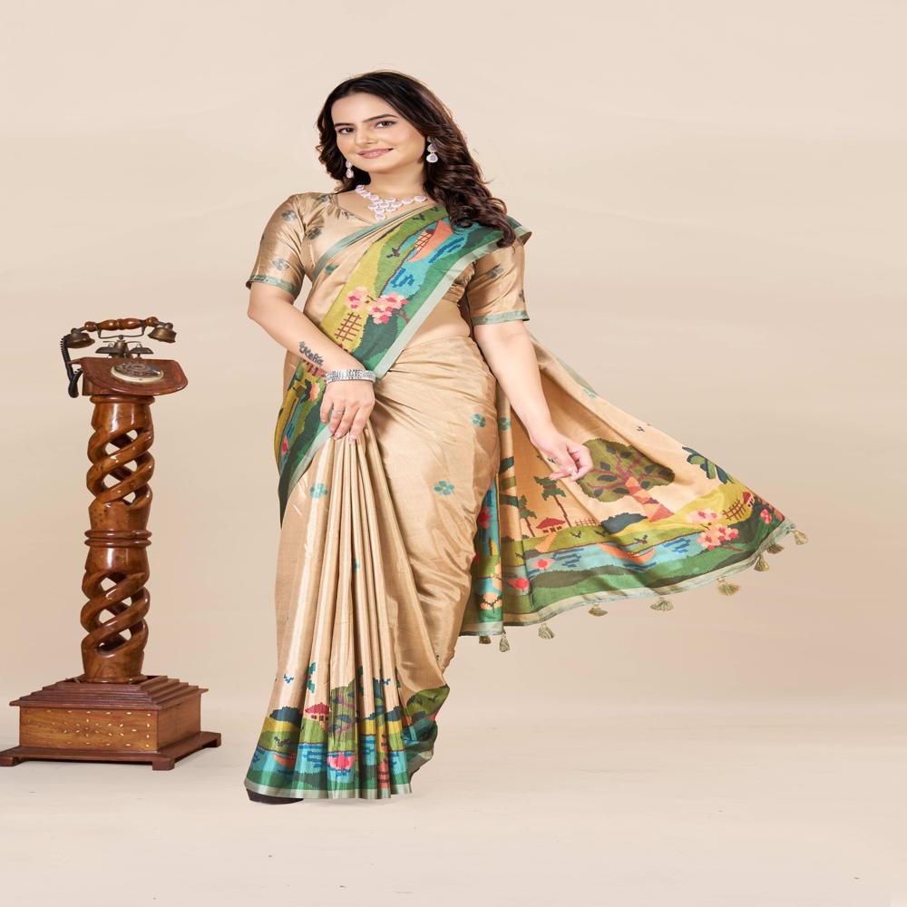 Story Art Motif Saree