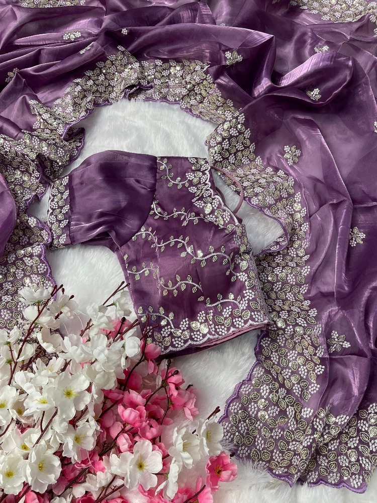 Pure Soft Silk Saree - Bust Size: 44 Inch (In)