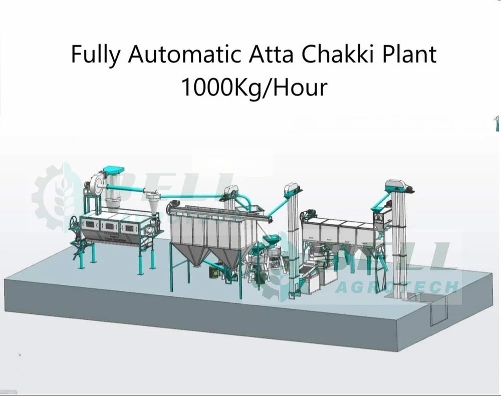 Fully Automatic Atta Chakki Plant - Capacity: Requirement Based M3/hr