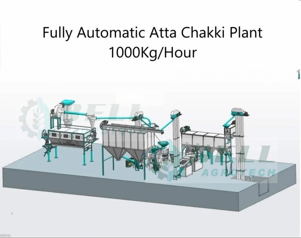 Fully Automatic Atta Chakki Plant - Capacity: Requirement Based M3/hr