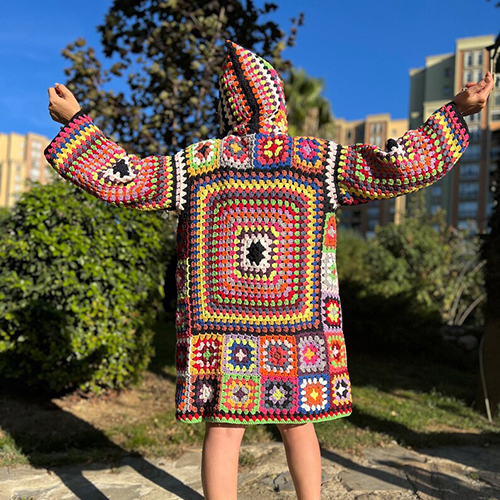 Beautiful Granny Square Cardigan For Ladies