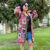 Beautiful Granny Square Cardigan For Ladies