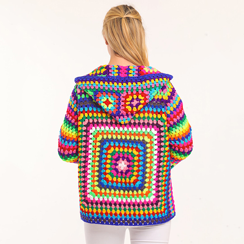Beautiful Granny Square Short Cardigan For Ladies