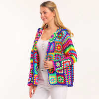 Beautiful Granny Square Short Cardigan For Ladies