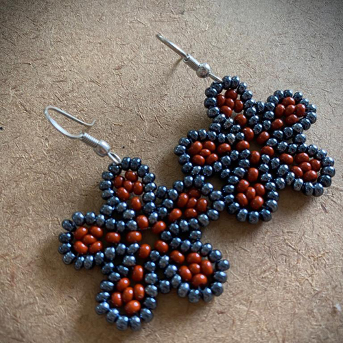 Handmade Flower Earrings - Color: Different Available
