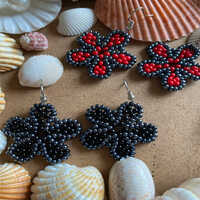 Handmade flower earrings