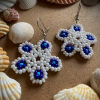 Handmade flower earrings