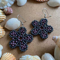 Handmade flower earrings