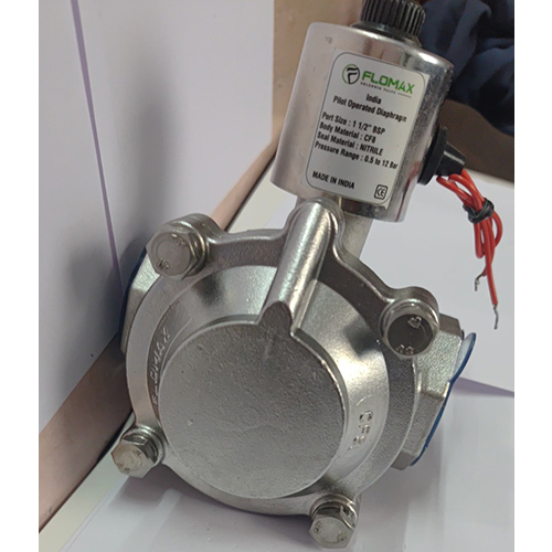 2 Inch Pilot Operated Diaphgram Solenoid Valves - Color: Silver