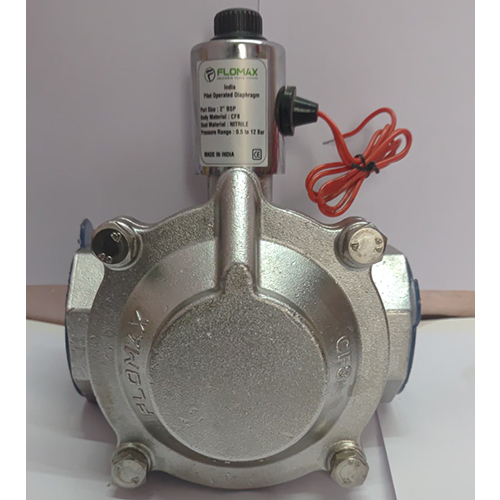 3 Inch Pilot Operated Diaphgram Solenoid Valves - Color: Silver