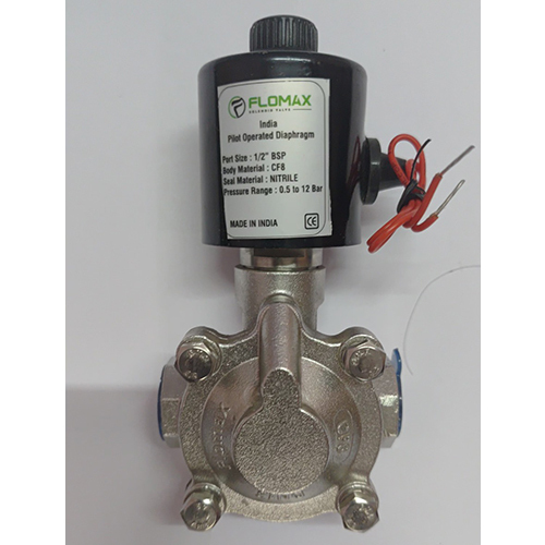 1 Inch Pilot Operated Diaphgram Solenoid Valves - Color: Silver