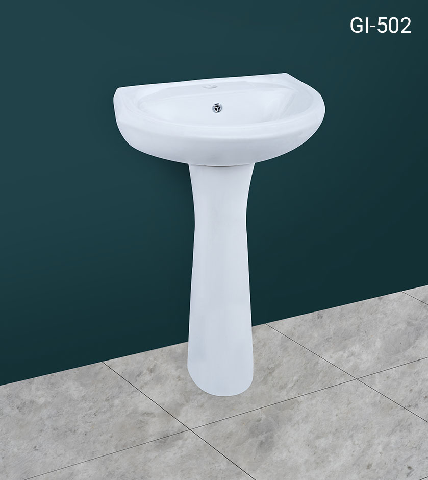 Basin with pedestal
