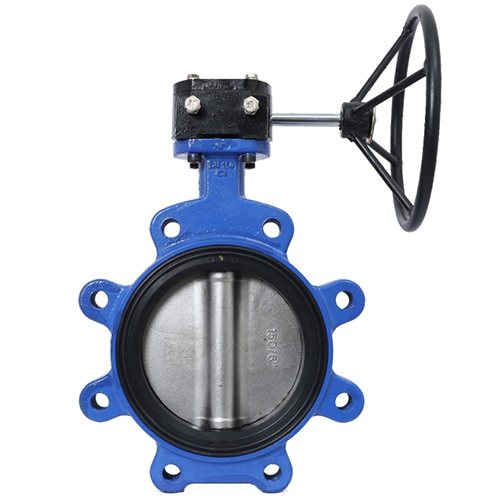 Lug Type Gear Operated Butterfly Valve - Color: Blue