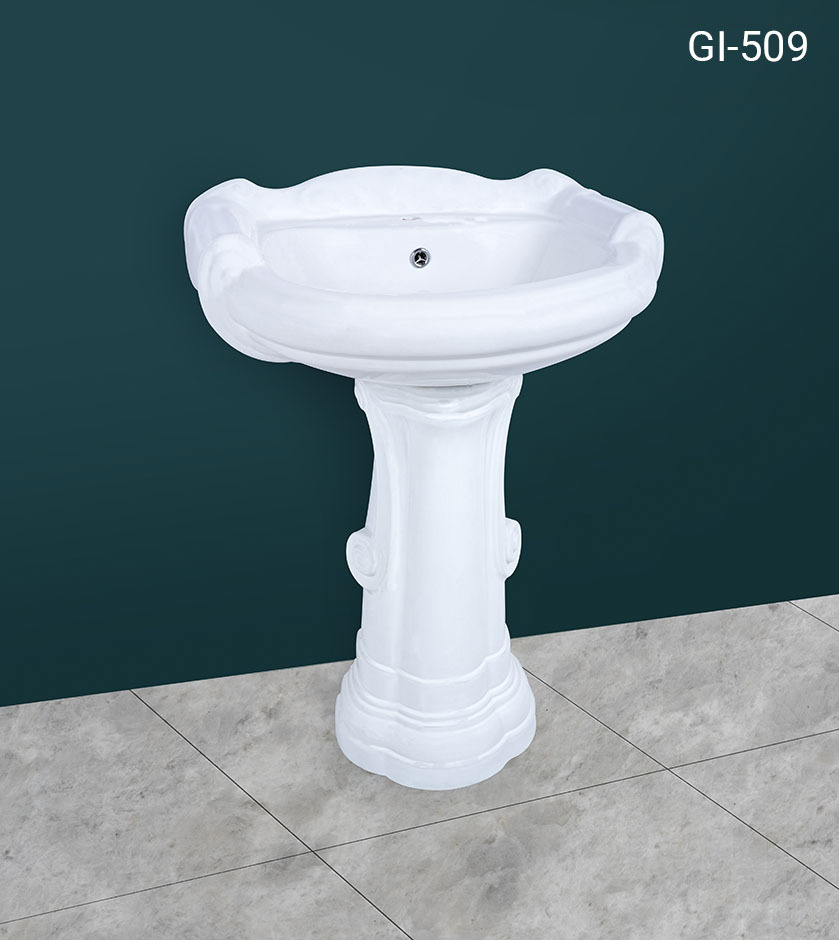 ceramic wash basin with pedestal