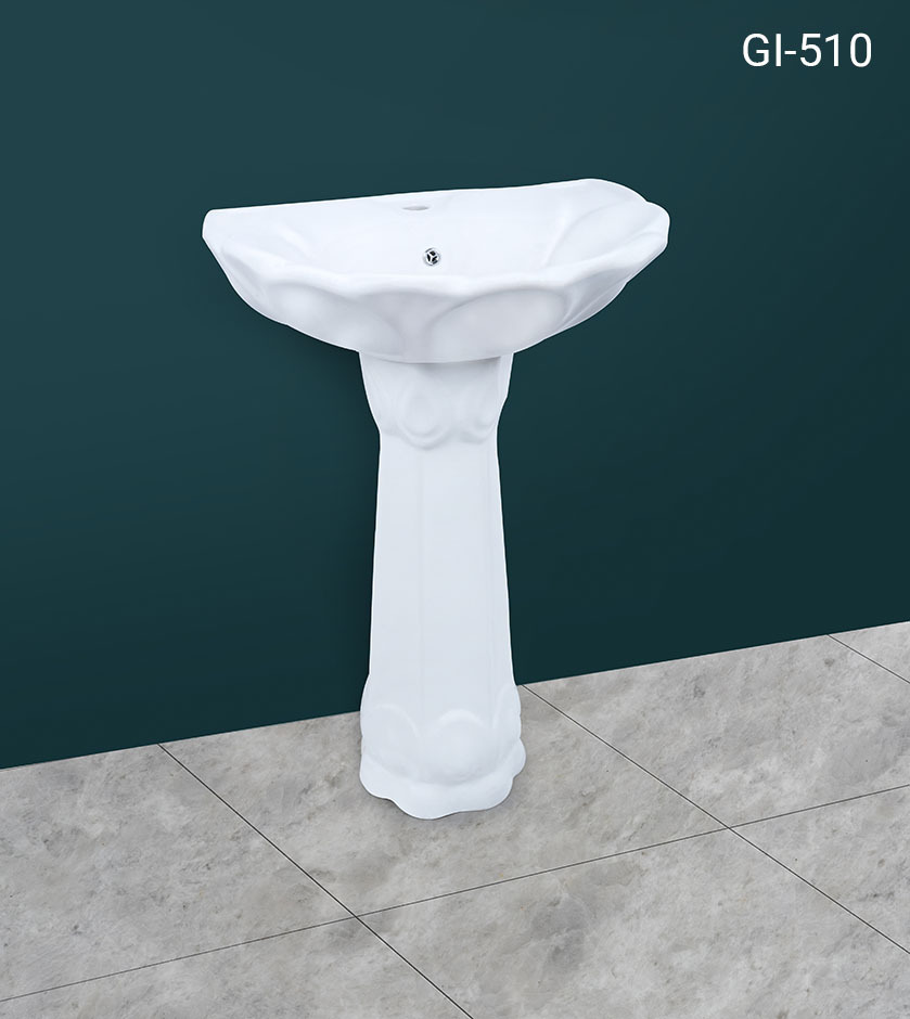 Wash hand basin with pedestal