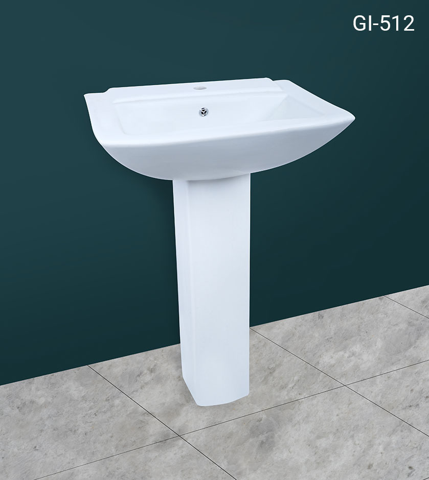 Compact pedestal sink