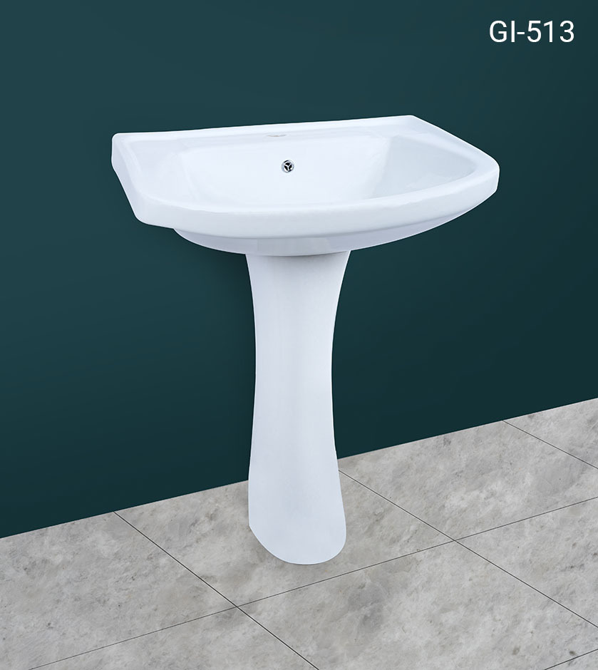 Ceramic pedestal sink