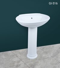Classic Pedestal Sink - Color: White